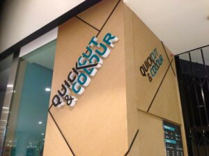 Adverco canvas printing salon sign