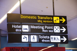 Sydney airport vehicle signage